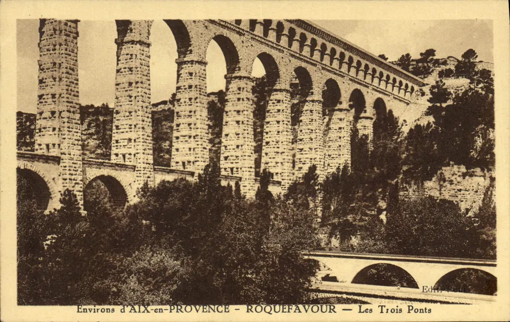 Umgebung von AIX-EN-PROVENCE - ROQUEFAVOUR — Les Trois Ponts — Verlag ? - Vorderseite
