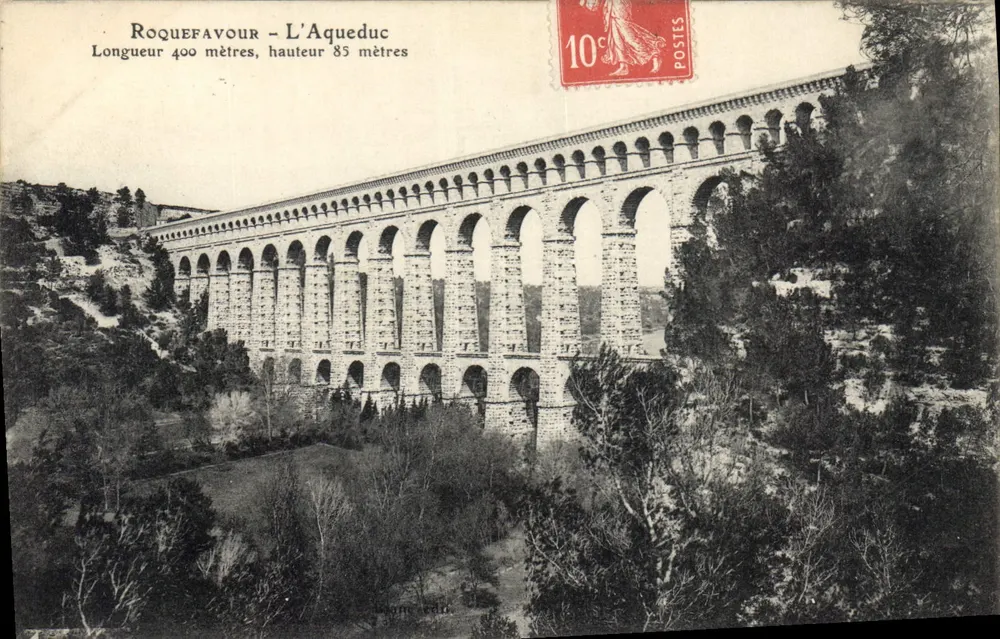 Roquefeuil - O Aqueduto — comprimento 400 metros, altura 85 metros — editor desconhecido - Frente