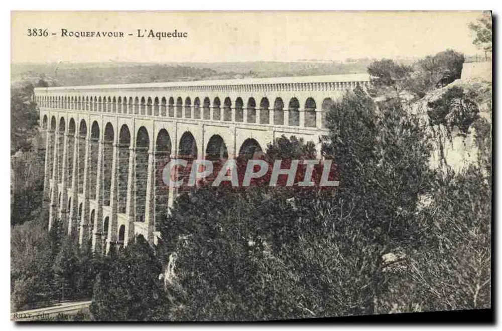 Roquefeuille - O Aqueduto — Bilhete postal antigo n°3836, editor Ruxt, editor Morand - Frente