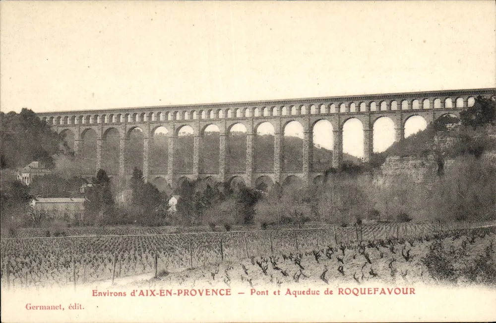 Umgebung von Aix-en-Provence — Brücke und Aquädukt von Roquefavour — Germanet, Verlag - Vorderseite