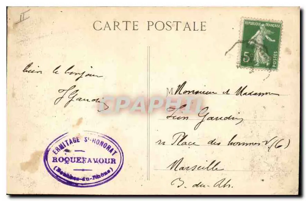Roquefavour — Die Straße und die Brücke — Sammlung Jaussaud, Aix - Rückseite