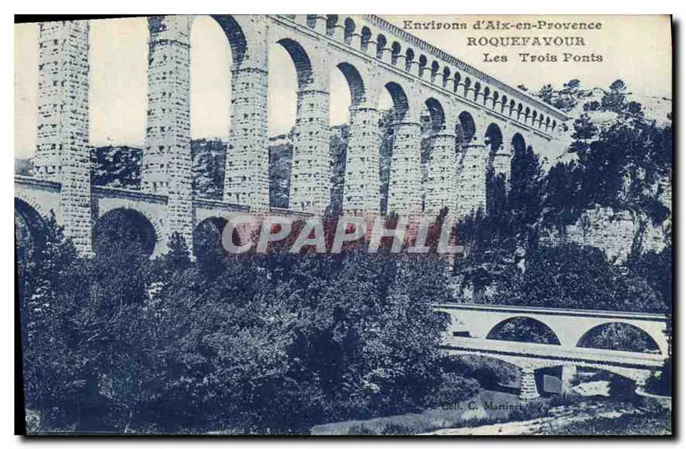 Umgebung von Aix-en-Provence — Roquefavour, Die Drei Brücken — Sammlung C. Mariniac - Vorderseite