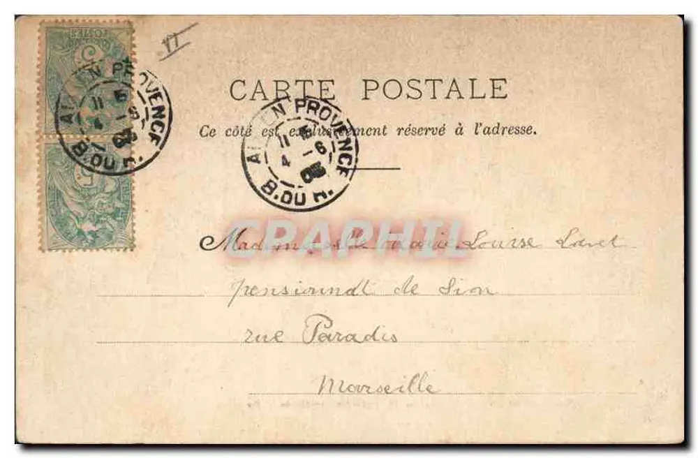 Umgebung von Aix-en-Provence — Roquefeuille, Ausgang der Station — C. Martinet, Verlag - Rückseite