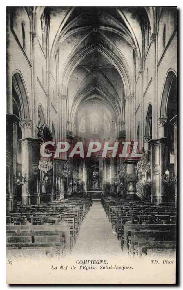 A Nave da Igreja de São Jacó — Compiègne — ND. Fot. - Frente