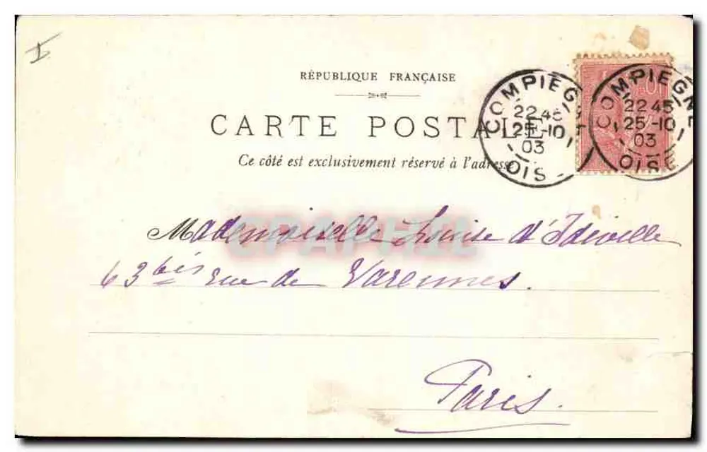 Compiegne — Vista geral — F. O., Compiegne, n°63 - Verso