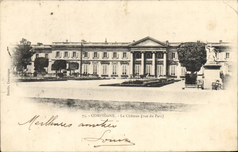 Compiègne - O Castelo (visão do Parque) — Docelle, Compiègne, n°73 - Frente