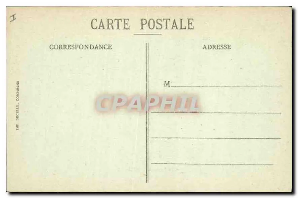 O Palácio de COMPIÈGNE — vista do edifício principal — editor Decelle - Verso
