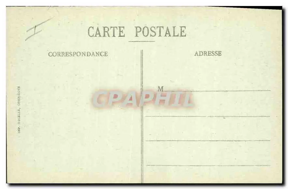 Compiègne - A Terrasse do Palácio — editor Ducellis - Verso