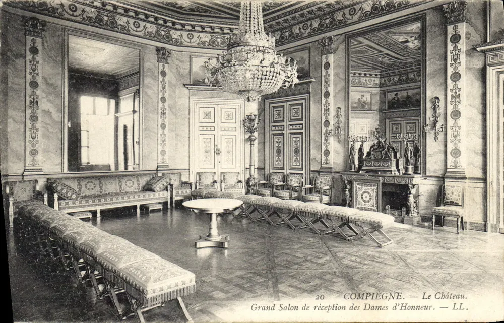 Compiègne — Das Schloss. Grand Salon de réception des Dames d'Honneur — LL. n°20 - Vorderseite