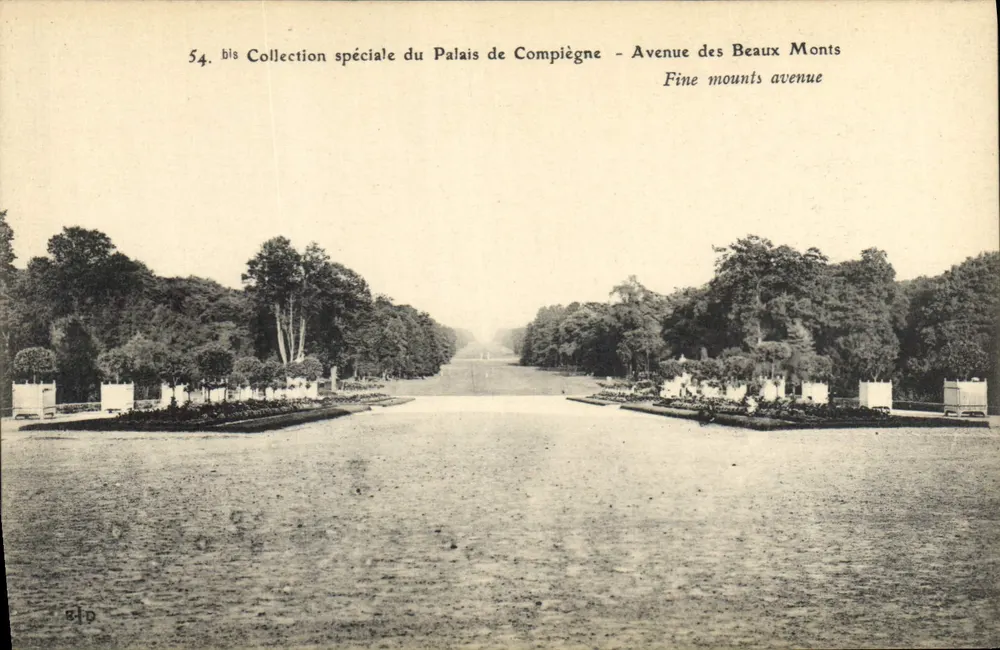 Avenue des Beaux Monts — Schloss Compiègne — Sonderausgabe Nr. 54 bis - Vorderseite