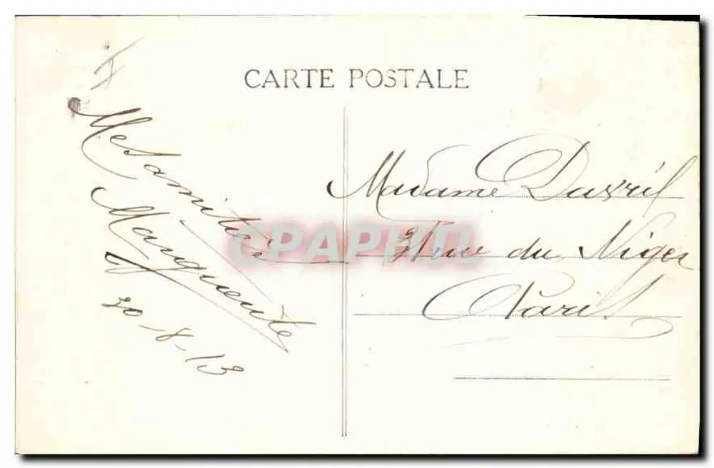 Compiègne — O Castelo — Edit. J. Bourgogne c p. Château-Thierry - Verso