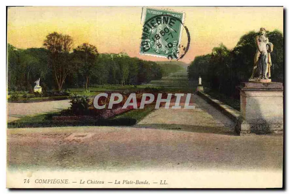 Compiègne — Zamek — La Plate-Bande — LL. - Awers
