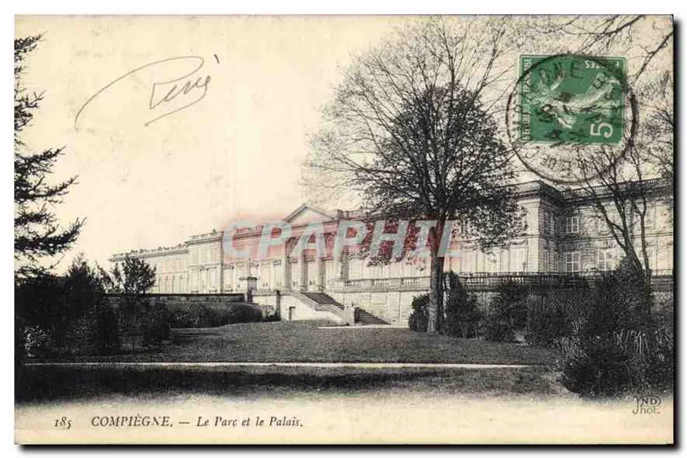 Compiègne — O Parque e o Palácio — Jhot. - Frente