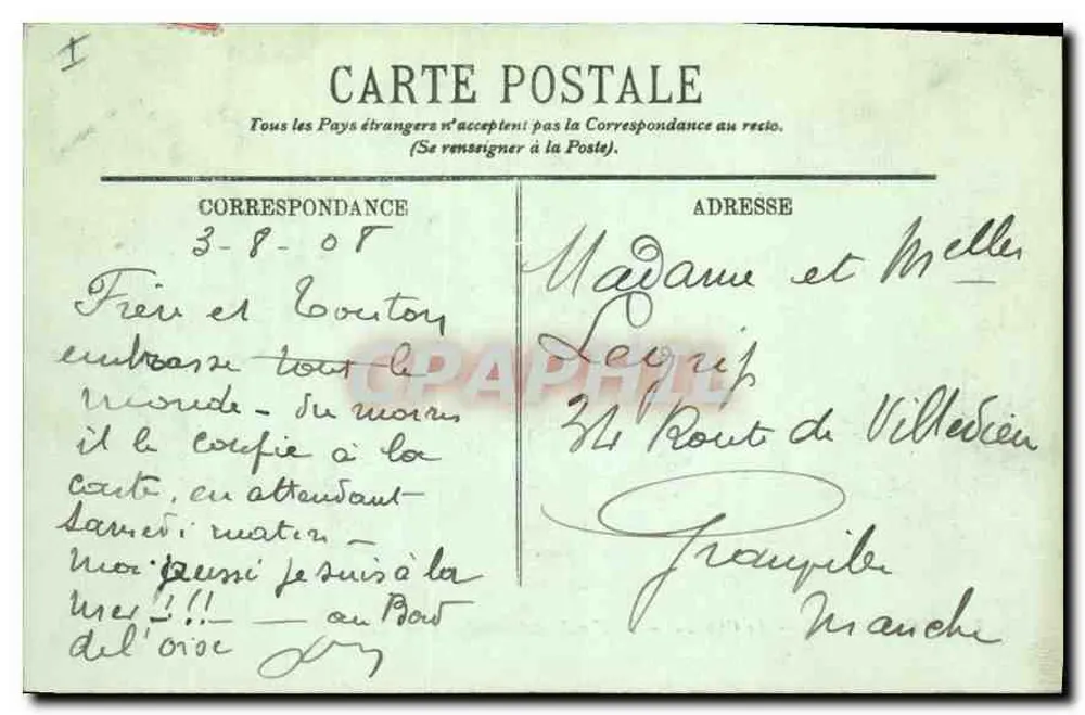 Compiègne — O Castelo — A Fachada (lado do Parque) — LL. - Verso