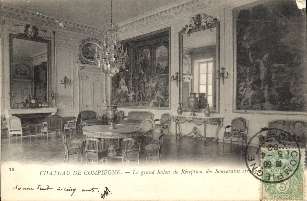 Château de Compiègne — Der Große Empfangssaal für fremde Herrscher — unbekannter Verlag, n°16 - Vorderseite