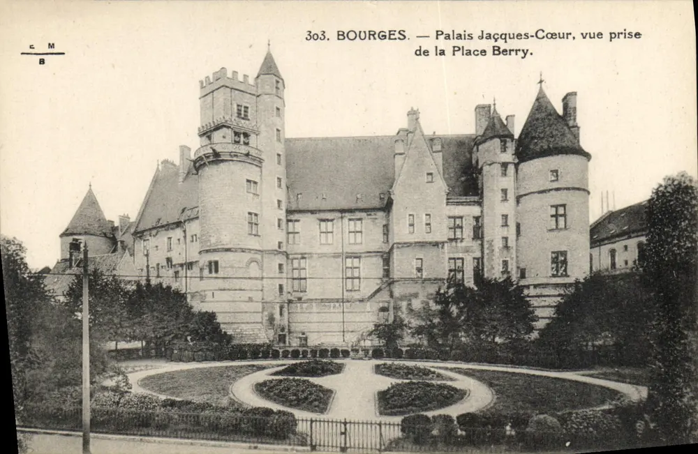 Bourges — Palais Jacques-Cœur, Ansicht vom Place Berry — Verlag C. M. B. - Vorderseite