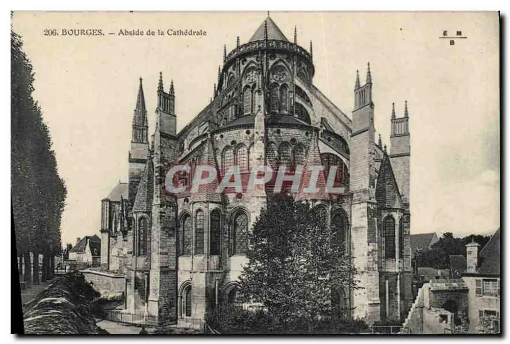 Bourges — Abside da Catedral — Editor E.M. n°206 - Frente