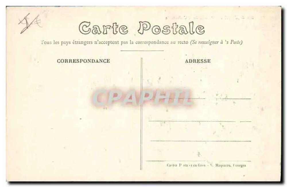 Bourges — Abside da Catedral — Editor E.M. n°206 - Verso