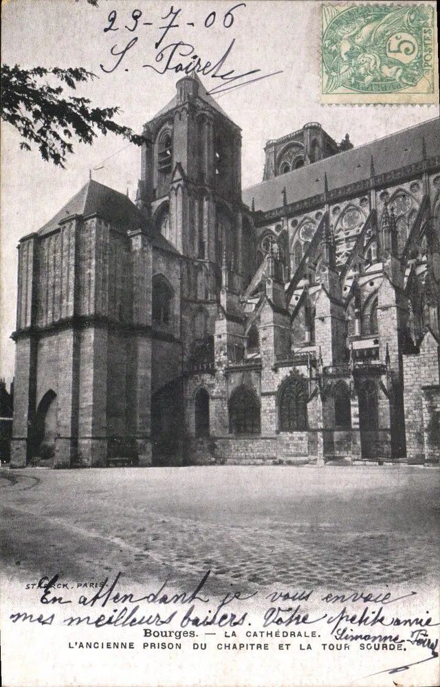 Bourges — A catedral e a torre scurde — ST. ERCK, PARIS - Frente