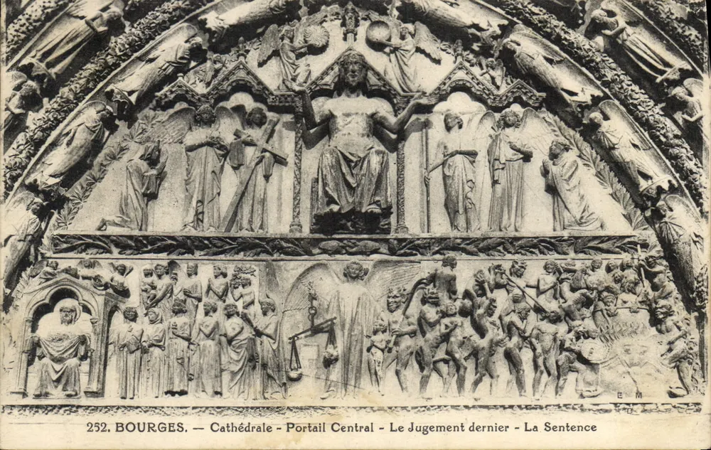 Bourges — Kathedrale — Hauptportal — Das letzte Gericht — Das Urteil - Vorderseite
