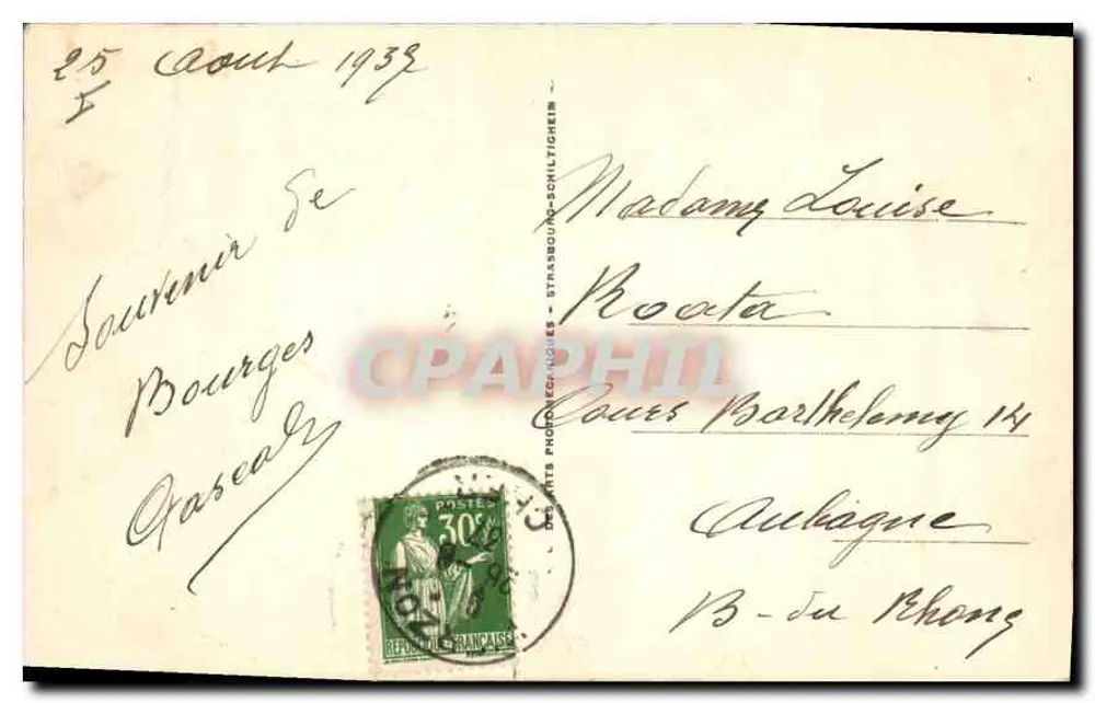 Bourges — A Catedral — LL. — n° 162 - Verso