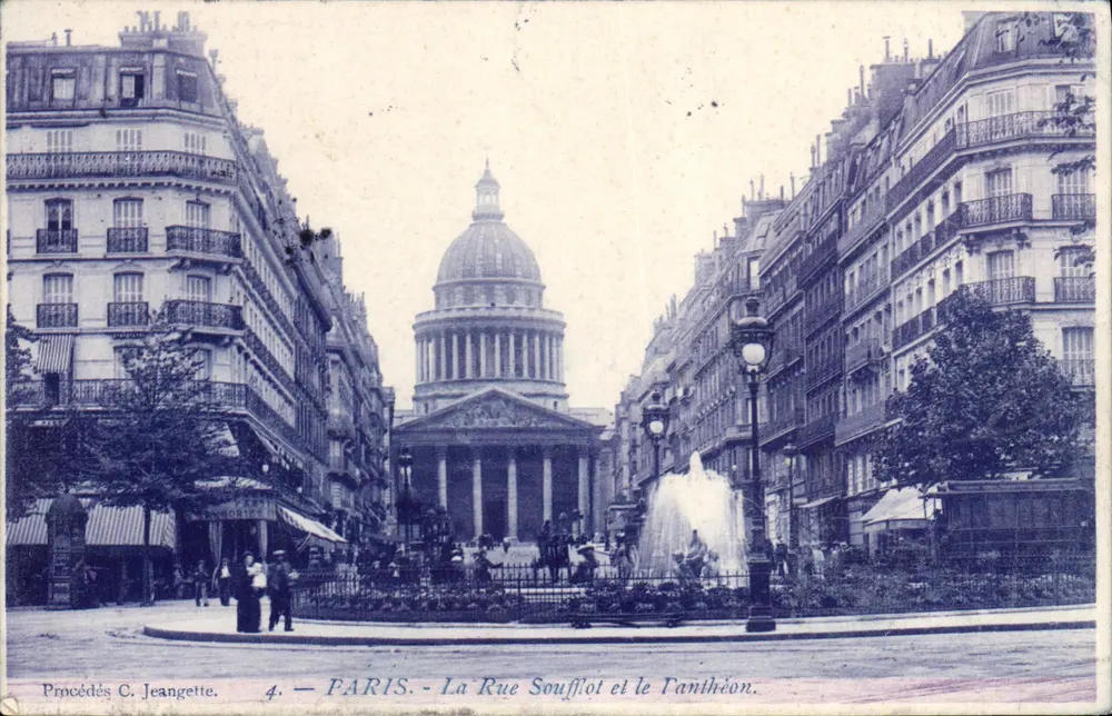 Paris — Rue Soufflot und der Panthéon — C. Jeangette-Verfahren, n°4 - Vorderseite