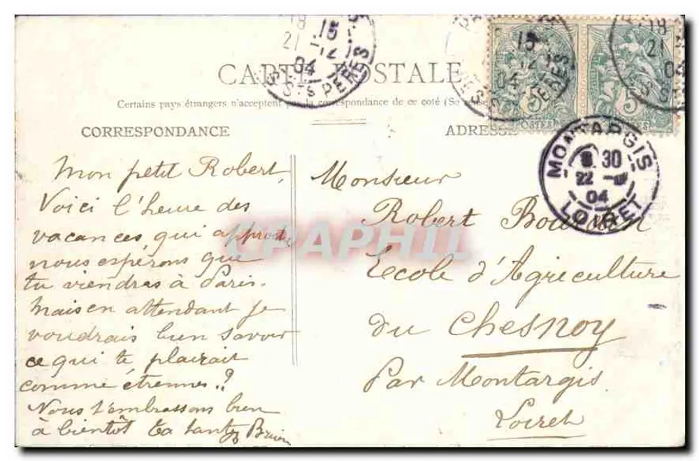 Paris — Rue Soufflot und der Panthéon — C. Jeangette-Verfahren, n°4 - Rückseite