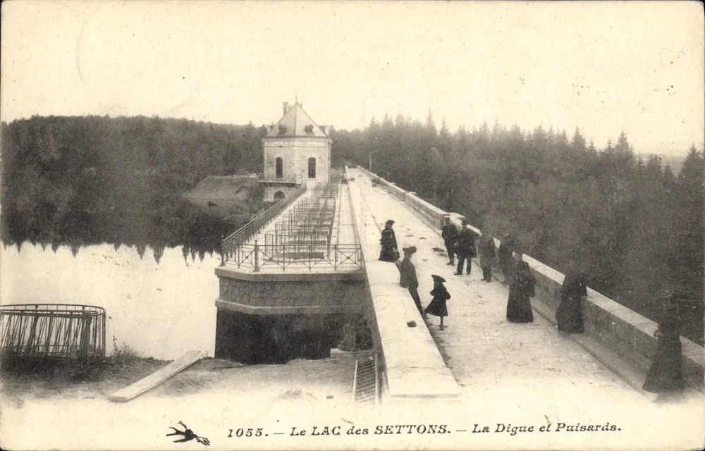 O LAGO DOS SETTONS — A Digue e Puisards — editor não identificado, n° 1055 - Frente