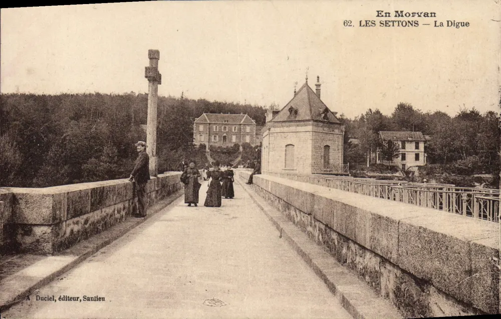 Les Settons — A Dique — No Morvan — Duciel, editor, Saulieu - Frente