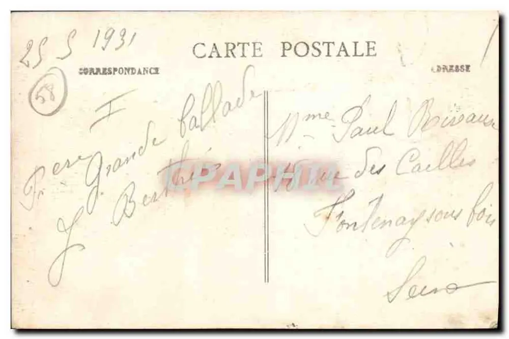 Les Settons - Perspectiva da Digue — Em Morvan — editor A. Dresse, n°37 - Verso