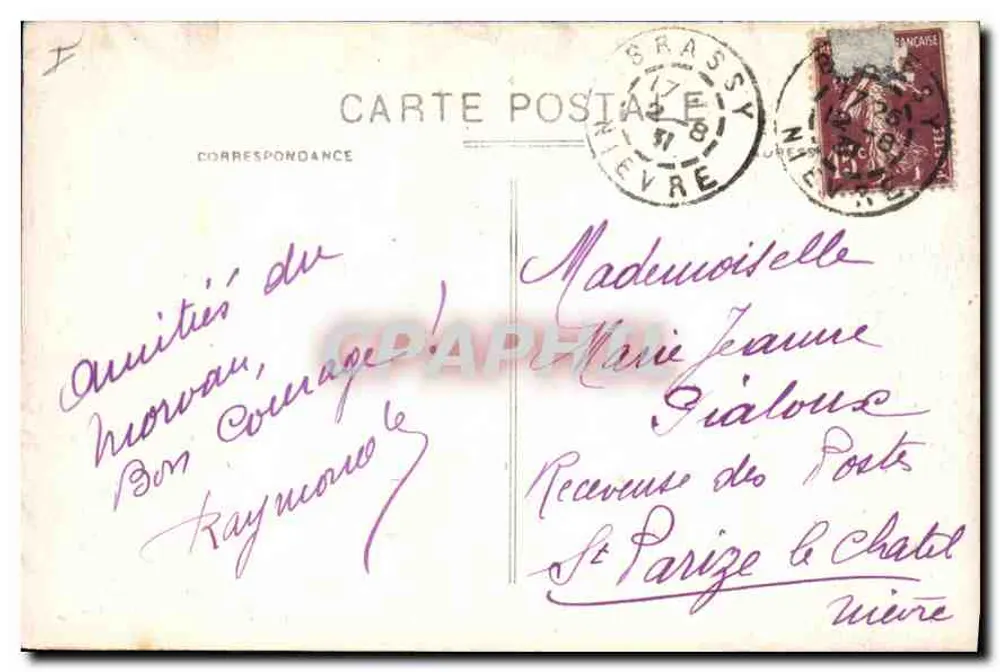 Les Settons - Dijk - Pavillon des Machines — En Morvan — A. Ducroc, Uitgever, Saulieu - Achterkant