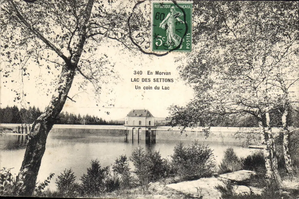 Lac des Settons — Ein Eck des Sees — Phot. Coquejou & Cie, n°340 - Vorderseite