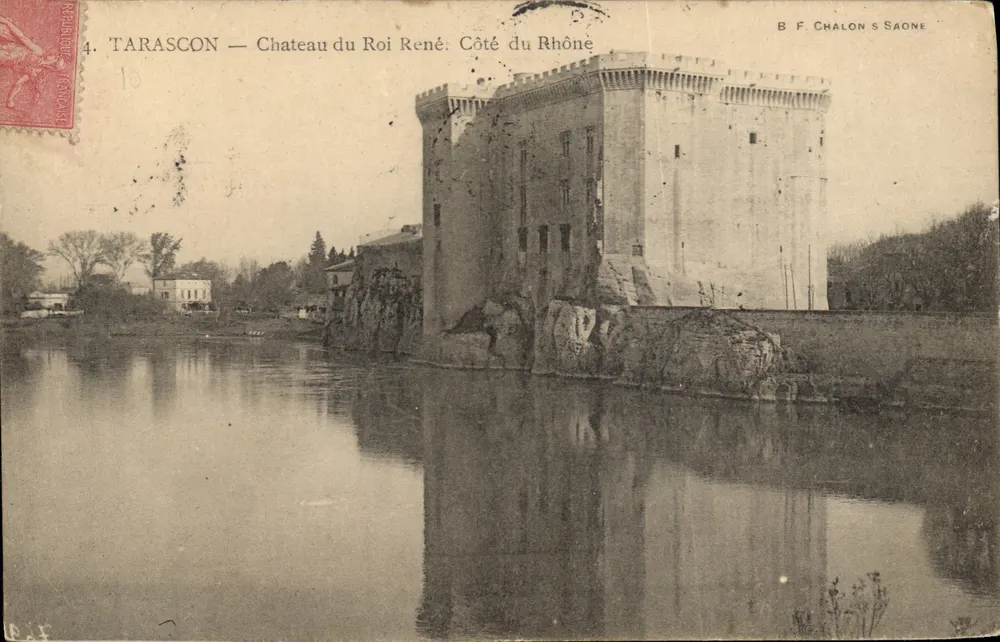 Tarascon — Schloss des Königs René, Rhône-Seite — B. F. Chalon s/ Saône - Vorderseite