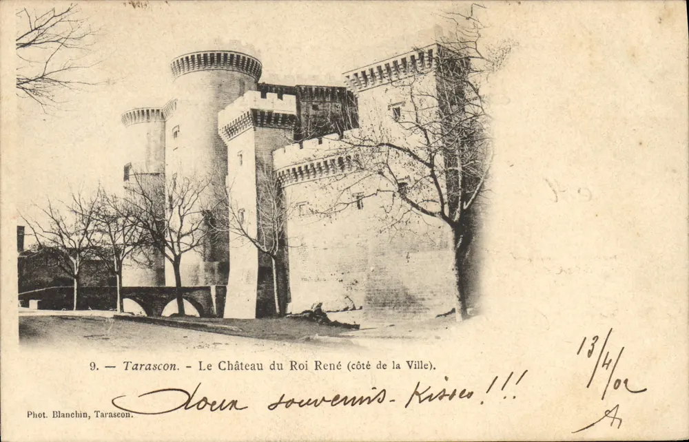 Tarascon — Schloss des Königs René (Seite der Stadt) — Foto. Blanchin, Tarascon, Nr. 9 - Vorderseite