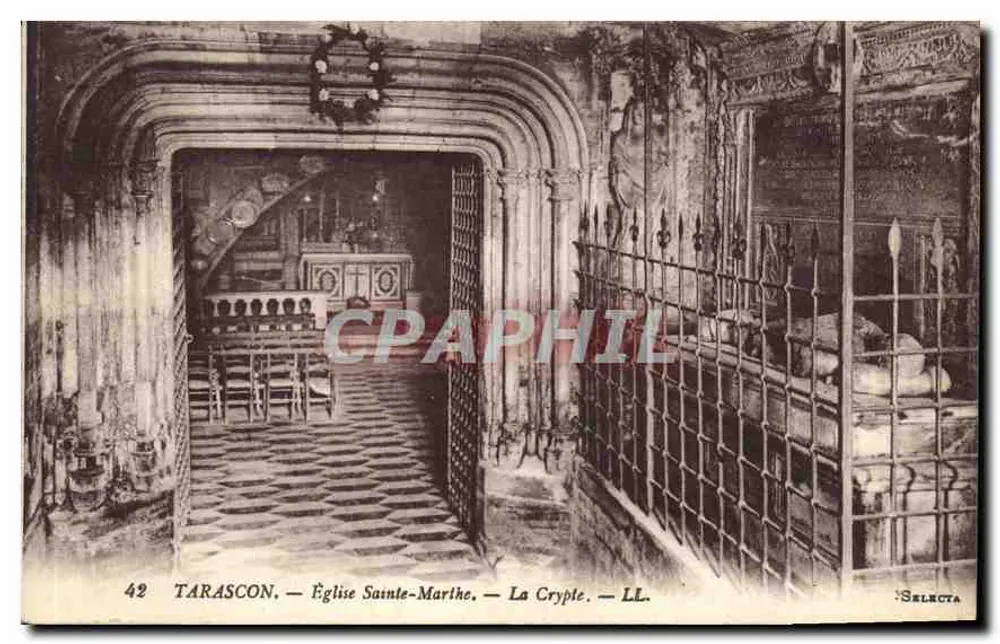Tarascon — Igreja de Santa Marthe — A Cripta — Selecta - Frente