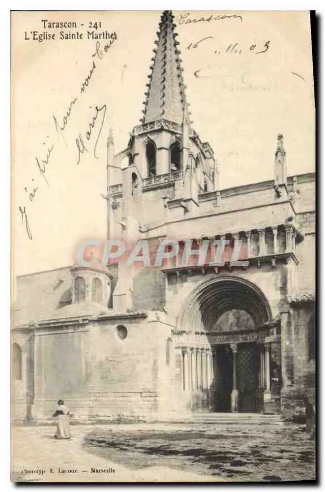 Tarascon - A Igreja Santa-Martha — fototipia E. Lacour - Marseille, n°241 - Frente