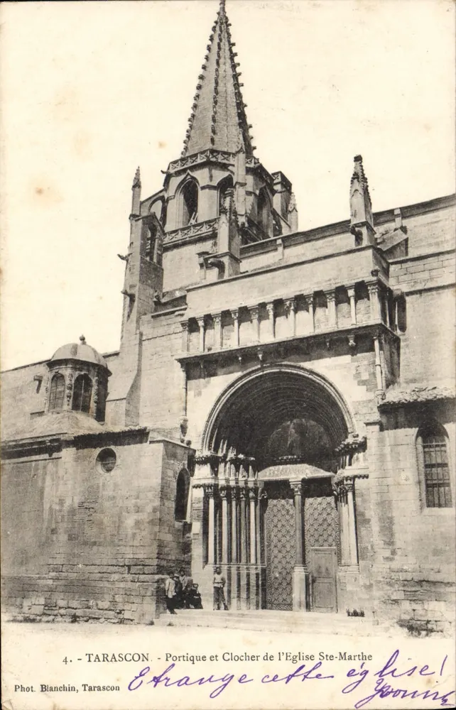 Tarascon - Portal und Turm der Kirche Ste-Marthe — Foto. Blanchin, Tarascon, n°4 - Vorderseite