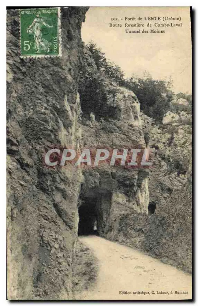 Wald von LENTE (Drôme) — Waldstraße von Combe-Laval, Tunnel der Mönche — Künstlerische Ausgabe, C. Latour, in Romans - Vorderseite