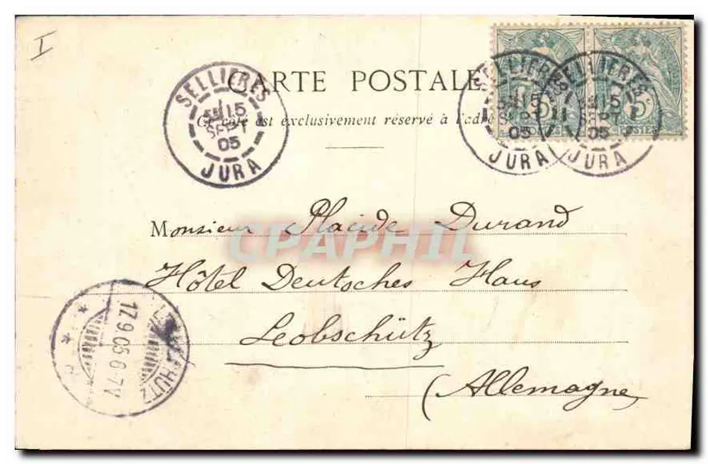 Estrada de Combe Laval — Floresta de Lente — Coleção P. P., Valence - Verso