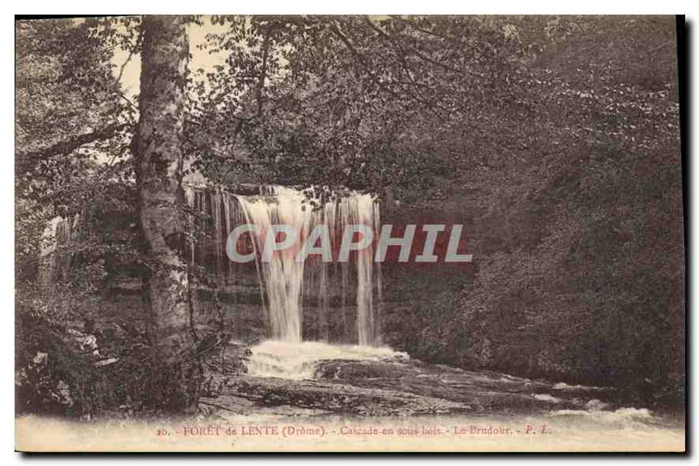 Wald von Lente (Drôme) — Wasserfall im Unterholz — Le Drudour — P. L. - Vorderseite