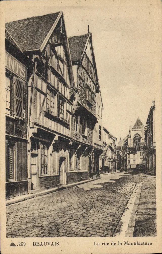 Beauvais — A rua da Manufatura — Cie des Arts Photographiques, n°269 - Frente