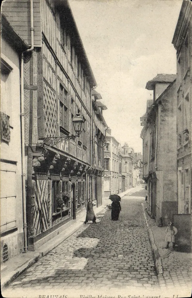 Beaulieu-sur-Yonne — Alte Häuser in der Straße Saint-Laurent — J.L. - Vorderseite