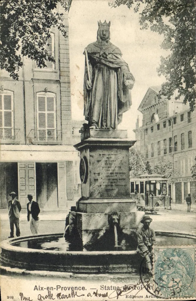 Aix-en-Provence — Estátua do Rei René — Editores Artistas, n° 209 - Frente