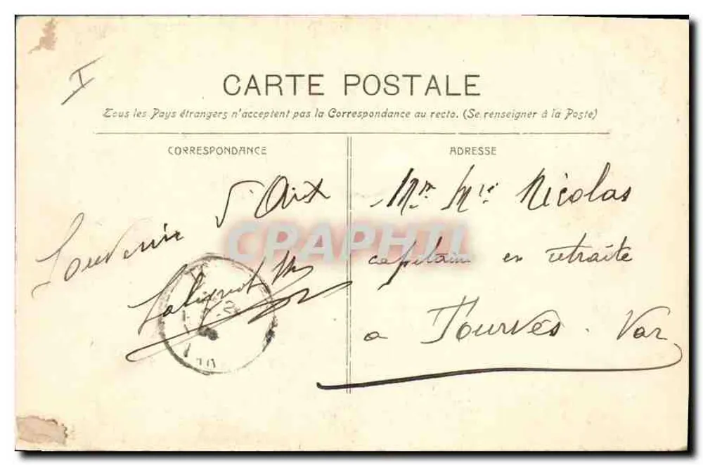 Aix-en-Provence — Beeld van Koning René — Guenae fot. Marseille - Achterkant