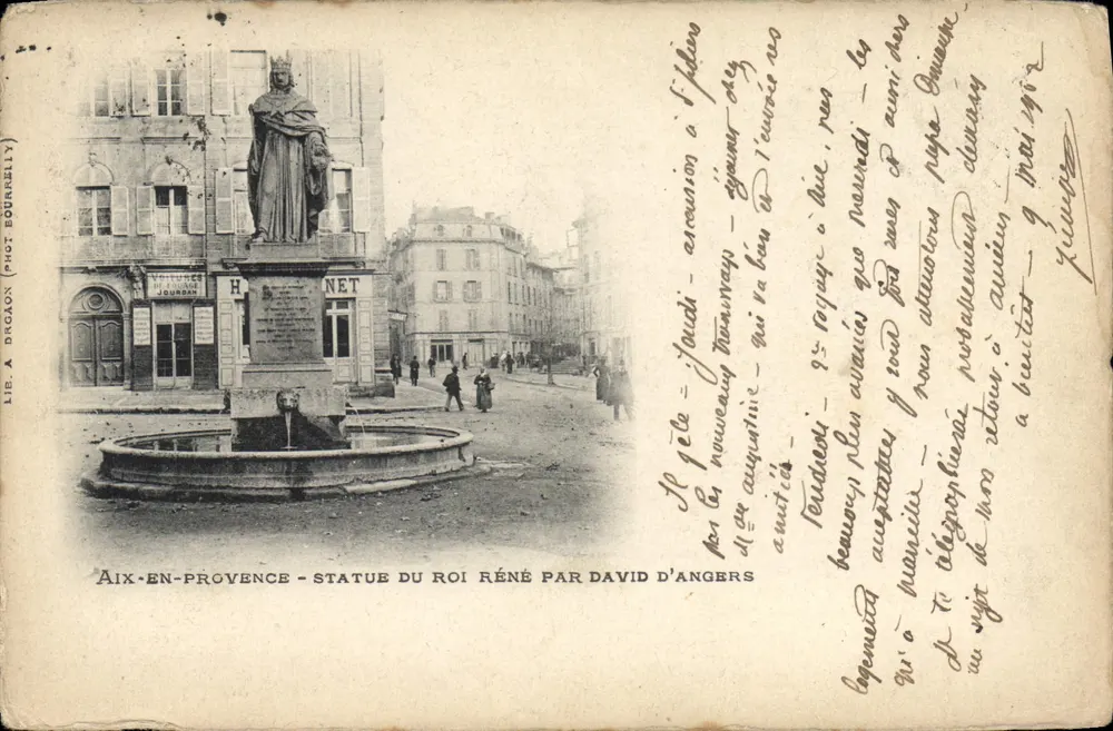 Aix-en-Provence — estátua do rei René por David d'Angers — fot. Degaon - Frente