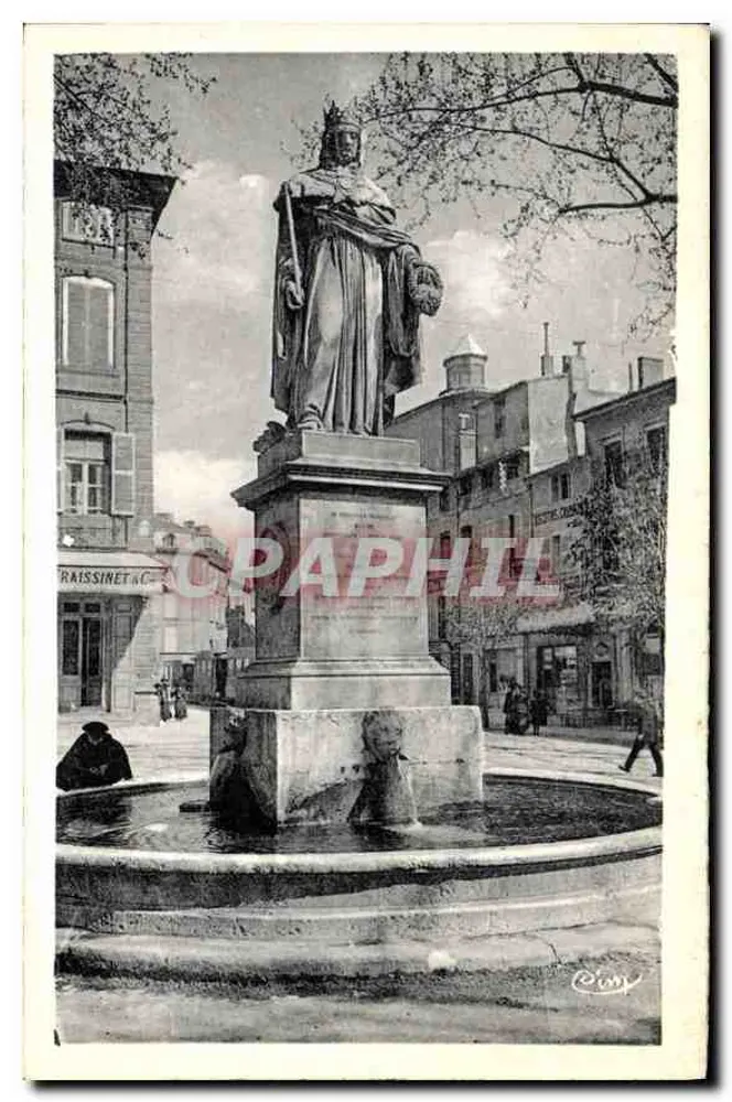 Aix-en-Provence — Fontaine do Rei René — editada por Condier & Macon - Frente