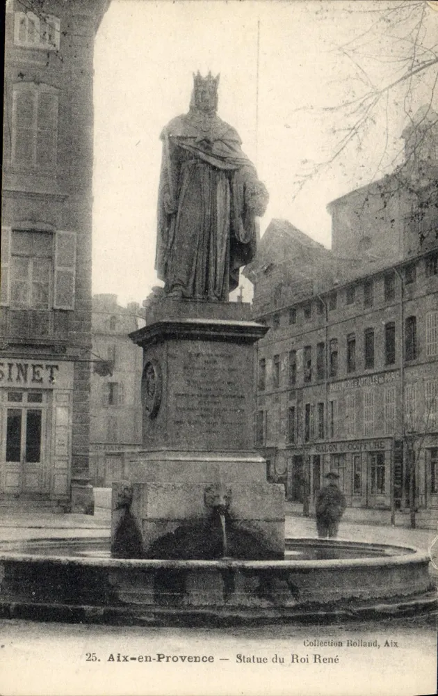 Aix-en-Provence — Estátua do Rei René — Coleção Rolland, Aix - Frente