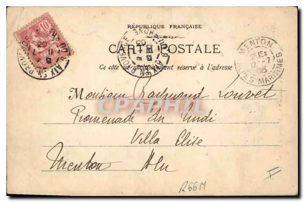 Aix-en-Provence — Estátua do Rei René — Editor: E. Jaussaud, n°25 - Verso
