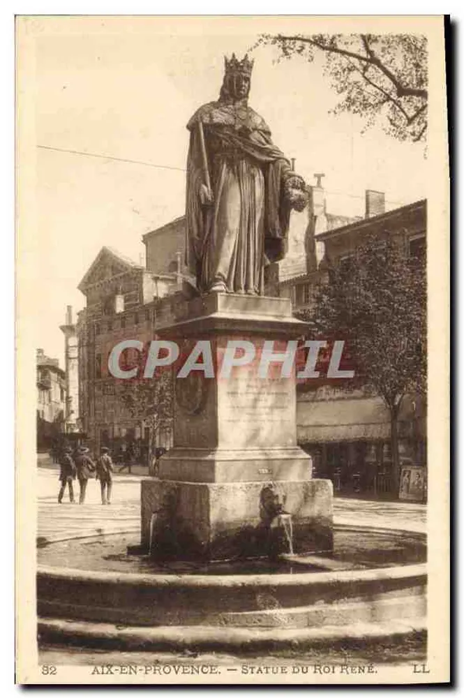 Aix-en-Provence — Estátua do Rei René — LL - Frente