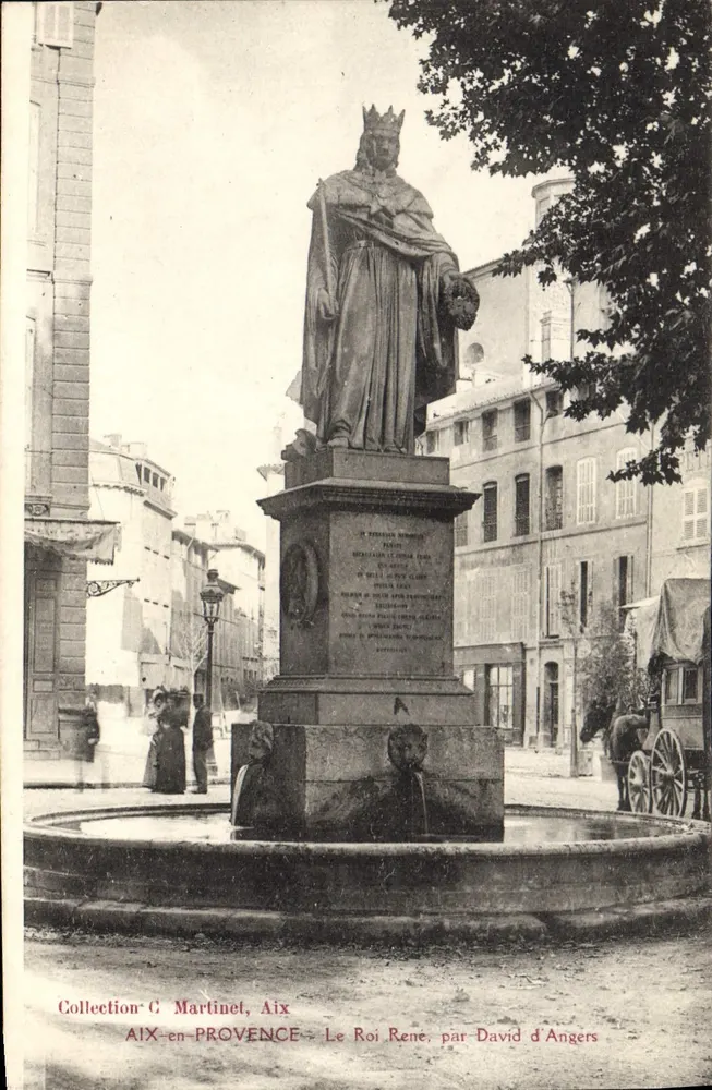 Aix-en-Provence — Estátua do Rei René, por David d'Angers — Coleção G. Martinet - Frente